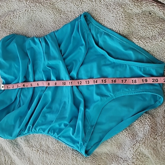 Spanx MD Love Your Assets Turquoise One-Piece Swimsuit - Picture 5 of 10
